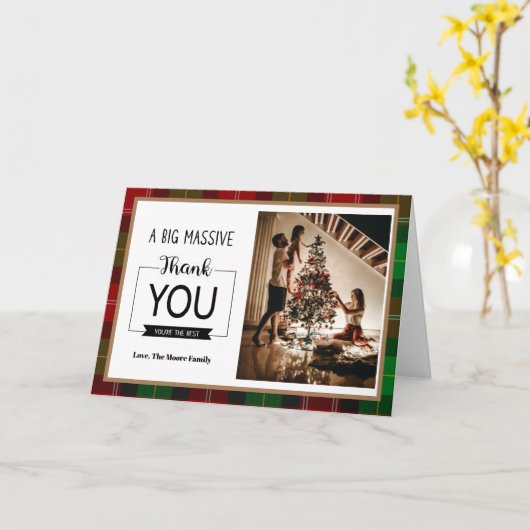 Merci Noël Carte photo (Fleur jaune)