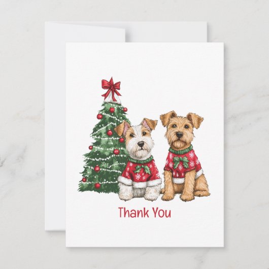 Merci Noël Chiens Welsh Wire Fox Terrier (Devant)