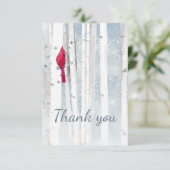 Merci Noël hiver Cardinal Red Bird Art (Debout devant)