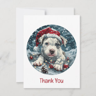 Merci Noël Pit Bull Santa Chiot