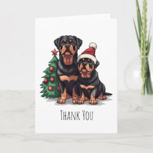 Merci Noël Rottweiler Chien Arbre de Noël