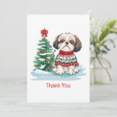 Merci Noël Shih Tzu Chien (Debout devant)