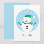 Merci Noël Snowman Snowflakes (Devant / Derrière)