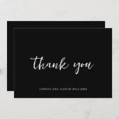 Merci noir à script simple (Devant / Derrière)