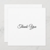 Merci, noir blanc élégant classique carte (Devant / Derrière)