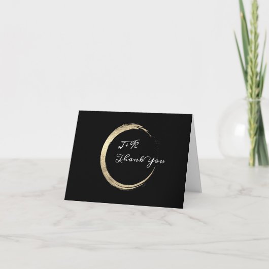 Merci noir blanc Golden Wreath Monogramme (Devant)