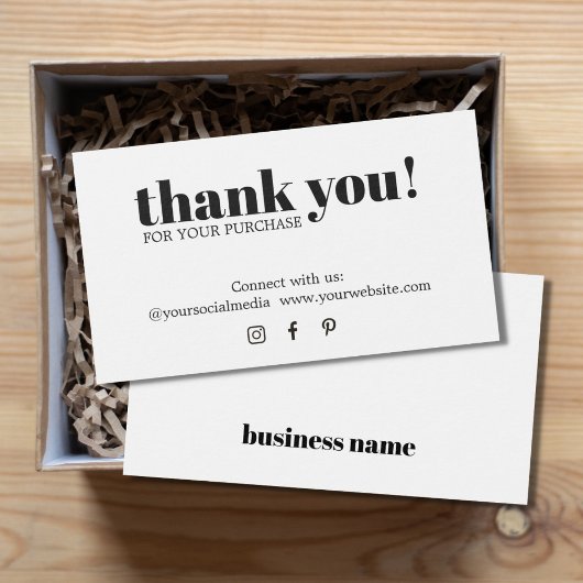 Merci noir blanc minimaliste