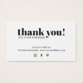 Merci noir blanc minimaliste (Devant)