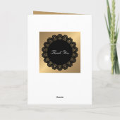 Merci noir dentelle dorée Monogramme d'or (Dos)