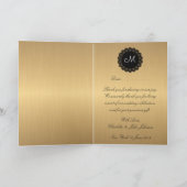 Merci noir dentelle dorée Monogramme d'or (Intérieur)