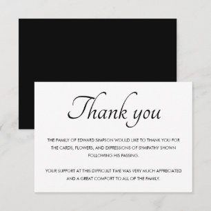 Merci Noir Et Blanc De La Famille Memorial