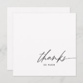 Merci noir et blanc de script moderne (Devant / Derrière)