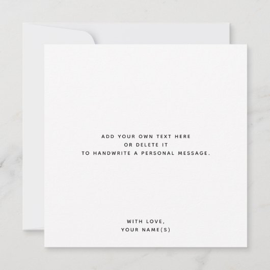 Merci noir et blanc de script moderne (Dos)