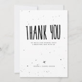 Merci noir et blanc d'éclaboussure de typographie (Devant)