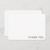 Merci noir et blanc minimaliste moderne (Devant / Derrière)