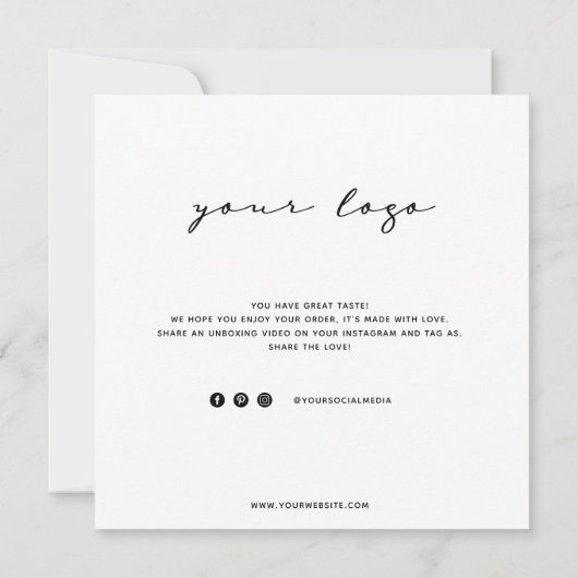 Merci noir et blanc simple (Dos)