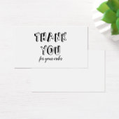 Merci noir et blanc simple pour l'ordre (Bureau)