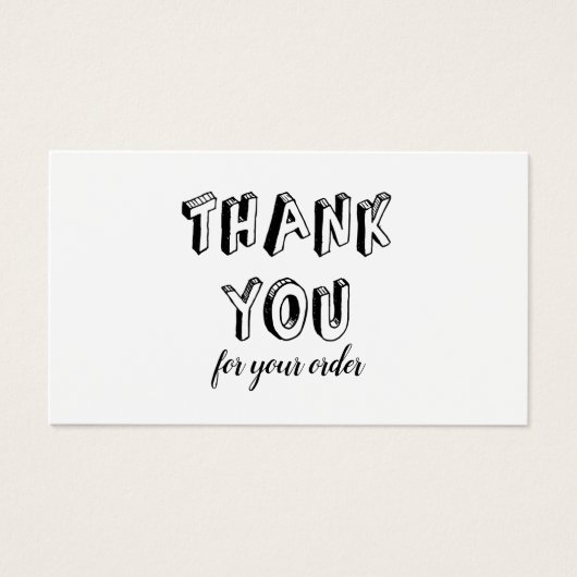 Merci noir et blanc simple pour l'ordre (Devant)