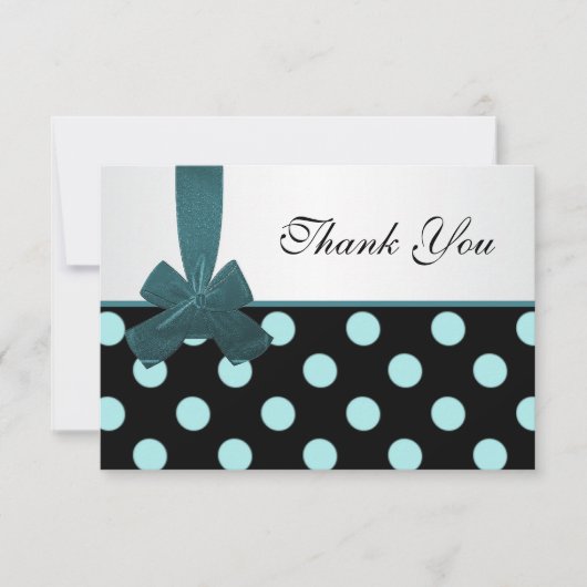 Merci noir et turquoise de pois (Devant)