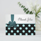 Merci noir et turquoise de pois (Debout devant)