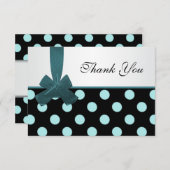 Merci noir et turquoise de pois (Devant / Derrière)