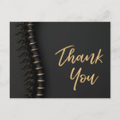 Merci noir pour la carte postale Chiropratique de (Devant)