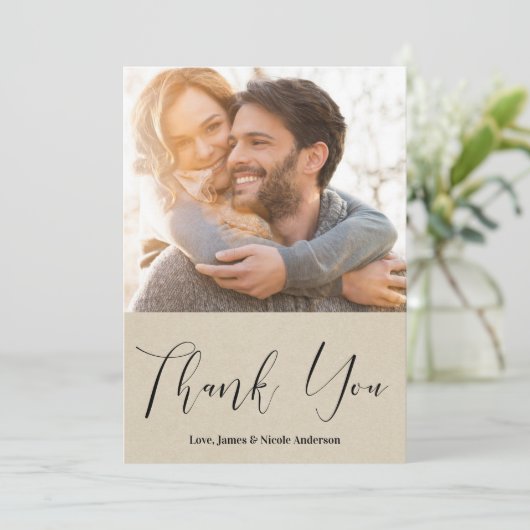 Merci noir Script moderne Rustique Photo (Debout devant)