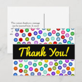 "Merci !" + Nombreux Cercles Colorés Carte Postale (Devant / Derrière)