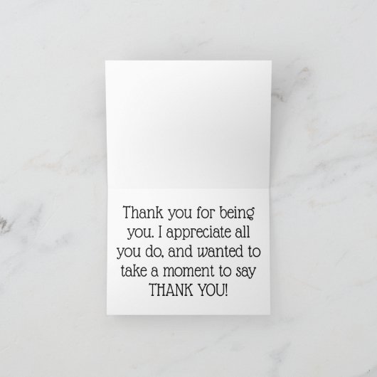 Merci Note : Approprié pour tout le monde! (Intérieur)