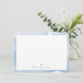 MERCI NOTE Aquarelle mignonne joli bleu pâle (Debout devant)