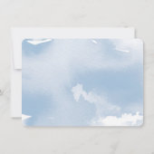 MERCI NOTE Aquarelle mignonne joli bleu pâle (Dos)