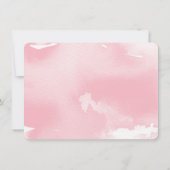 MERCI NOTE Aquarelle mignonne jolie rose pâle (Dos)