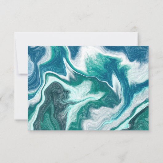 Merci Note Bleu Marbre Fluid Art (Devant)