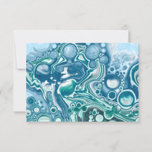 Merci Note Blue Fluid Art (Devant)