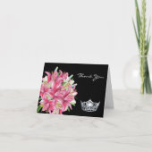 Merci Note Card-Crown & Lillies (Devant)