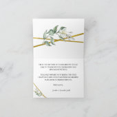 Merci Note Carte Greenery Gold Mariage plié (Intérieur)