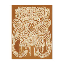 Merci Note Cartes postales Ethniques Abstraites