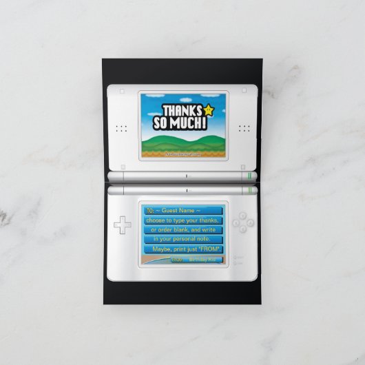 Merci Note - Correspondance Vidéo Gamer Party Invi (Intérieur)