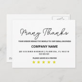 Merci Note Merci carte de visite (Devant / Derrière)