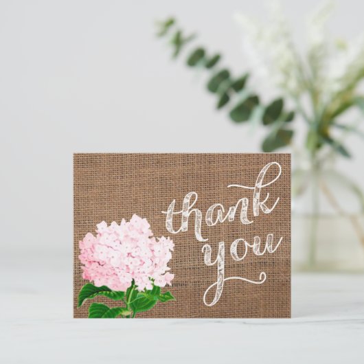 merci note, merci carte postale, burlap (Debout devant)