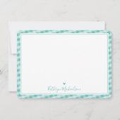 MERCI NOTE mignon en vichy motif jolie menthe (Devant)