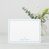 MERCI NOTE moderne mignon chèque coeur bleu pâle (Debout devant)