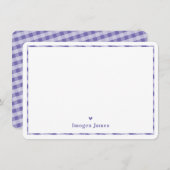 MERCI NOTE moderne mignon chèque coeur pourpre (Devant / Derrière)