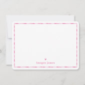 MERCI NOTE moderne mignon chèque coeur rose blanc (Devant)