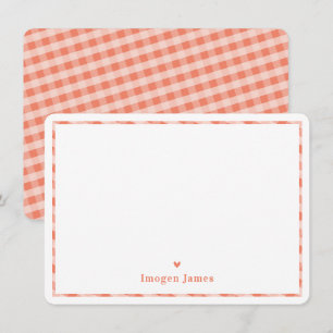 MERCI NOTE moderne mignon coche coeur orange