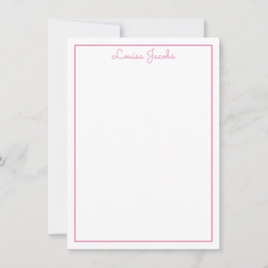 MERCI NOTE moderne simple nom bonbon rose (Devant)