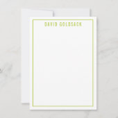 MERCI NOTE moderne simple nom chaux vert (Devant)