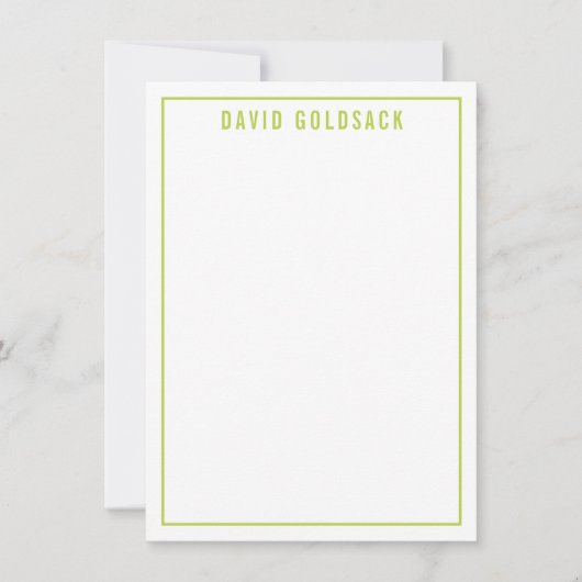 MERCI NOTE moderne simple nom chaux vert (Devant)