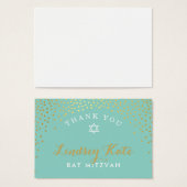 MERCI NOTE spot rustique confetti or MINT (Devant & derrière)