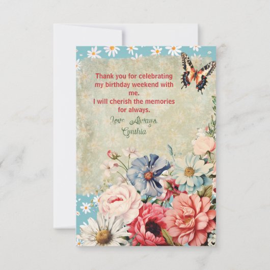 Merci Note Thème de la Ferme (Dos)